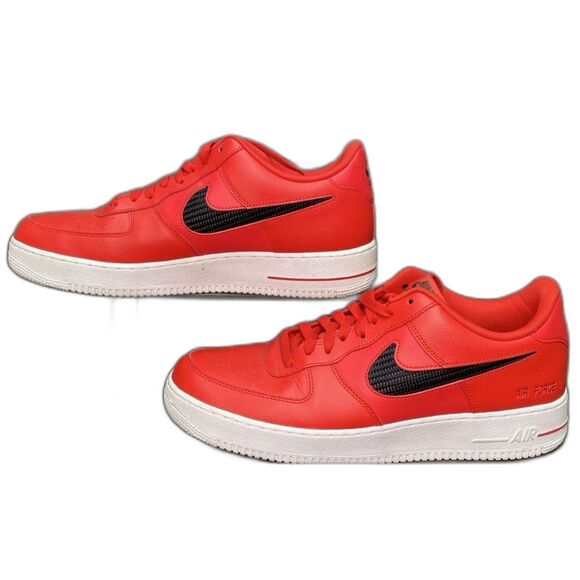 Nike Red Air Force 1 \'07 LV8 Cut Out Swoosh University Red Men\'s Sneakers 13 main image 11